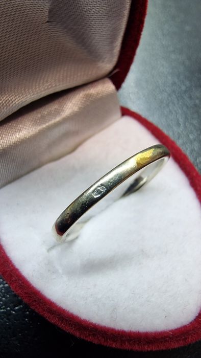 ZŁOTY pierścionek 14K pr.585 rozm.15 białe złoto Komis Madej Sosnowiec