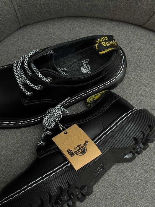 Лофери DR. MARTENS black/white premium оксфорди