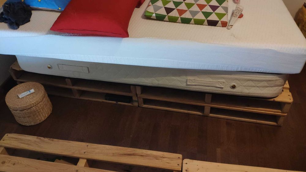 estrutura de cama em paletes - casal ou solteiro