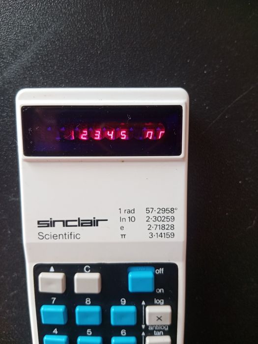 Calculadora Sinclair Scientific Vintage (1970s) – Funcional – Com Estojo e Manual Original