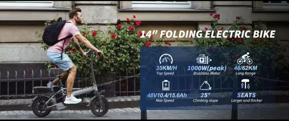 Bicicleta elétrica com motor de 1500W