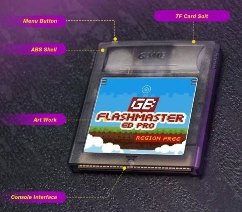 GB  DMG-01 IPS 2,5" + Flash kartridż 8GB | Retro