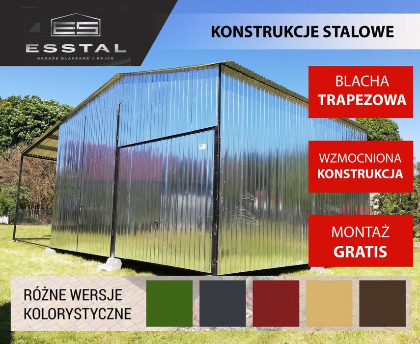 Garaż Blaszany Ocynkowany - Blaszak , Wita , Hala  , GARAŻE - ESSTAL*