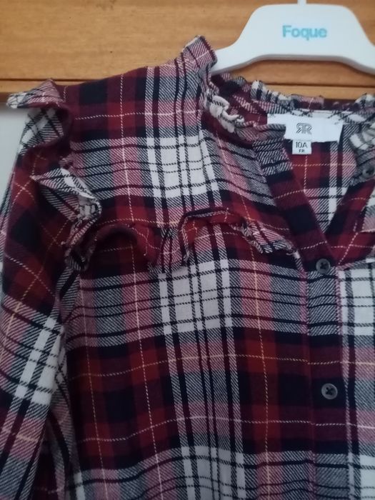 Vestido xadrez 10 anos