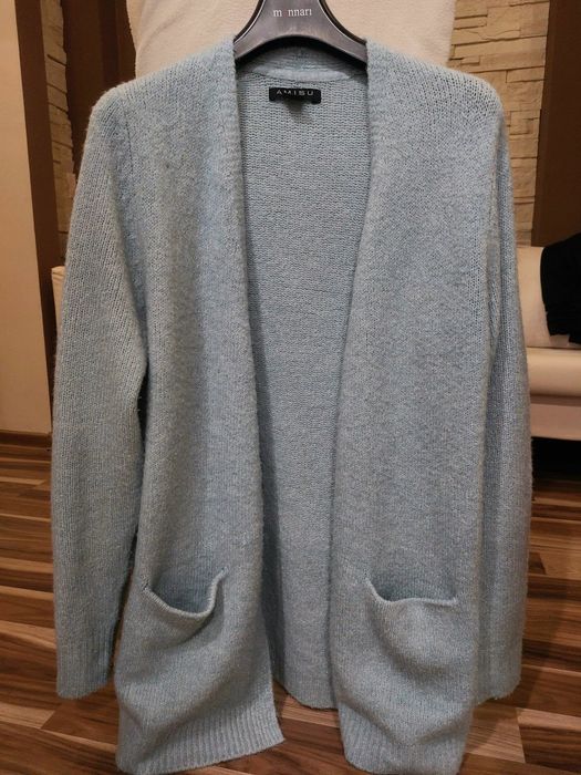 Kardigan/sweter długi z kieszeniami