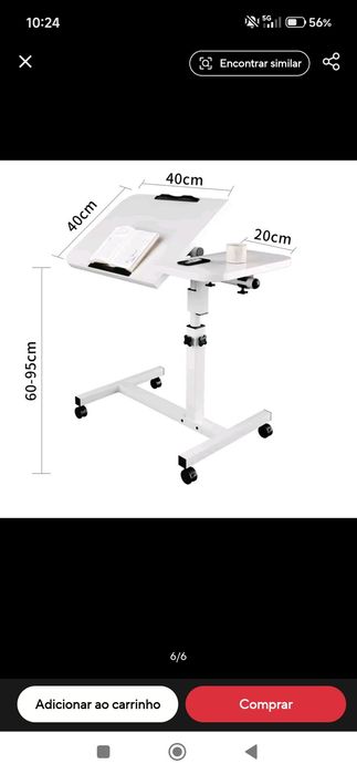 Mesa de computador para cama