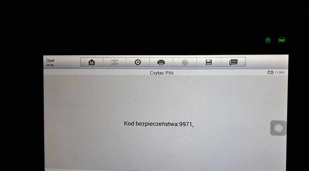 Opel odczyt kodu zabezpieczeń car pass i kodu kluczyka