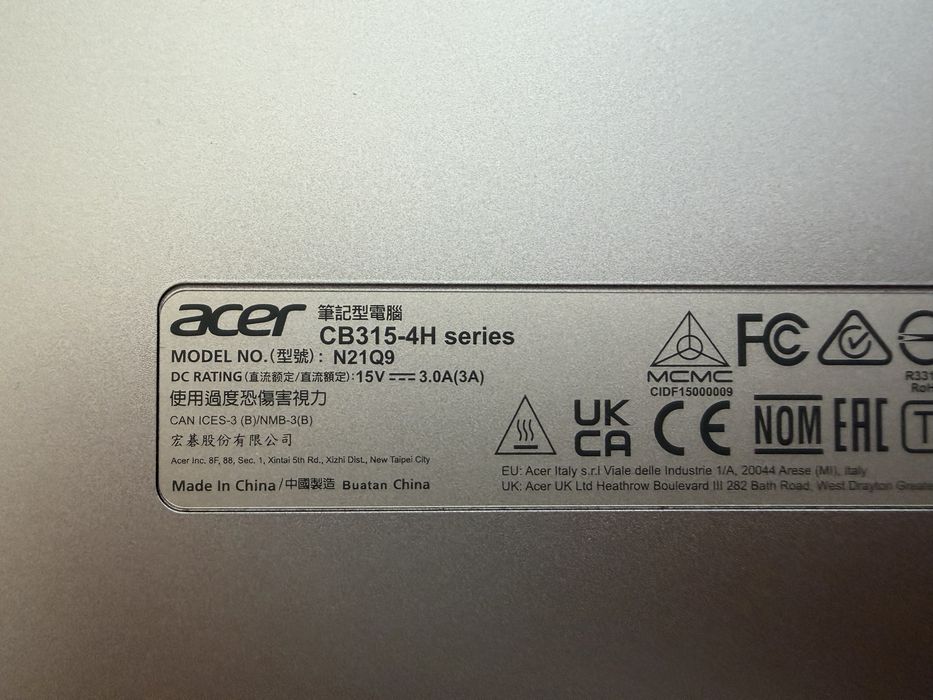 Laptor Acer Chromebook 315