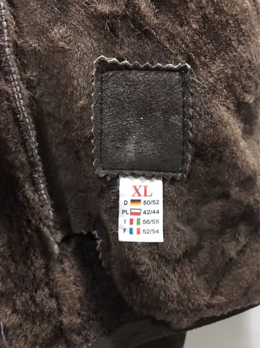 Чоловіча шкіряна дублянка з овчини. Розмір - XL.
