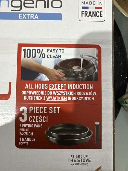 Zestaw patelni TEFAL Ingenio 24/28cm z odczepianą rączką. NOWE