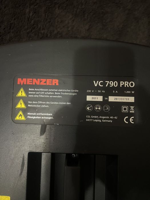 Професійний пилосос Menzer VC 790 PRO