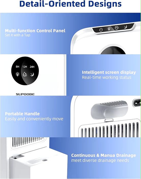 Desumidificador compacto – com mangueira de extração