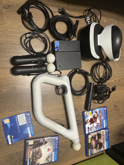 Gogle ps4 vr gen.1 + 3 kontrolery + kamera ruchu + 3 gry + demo gra