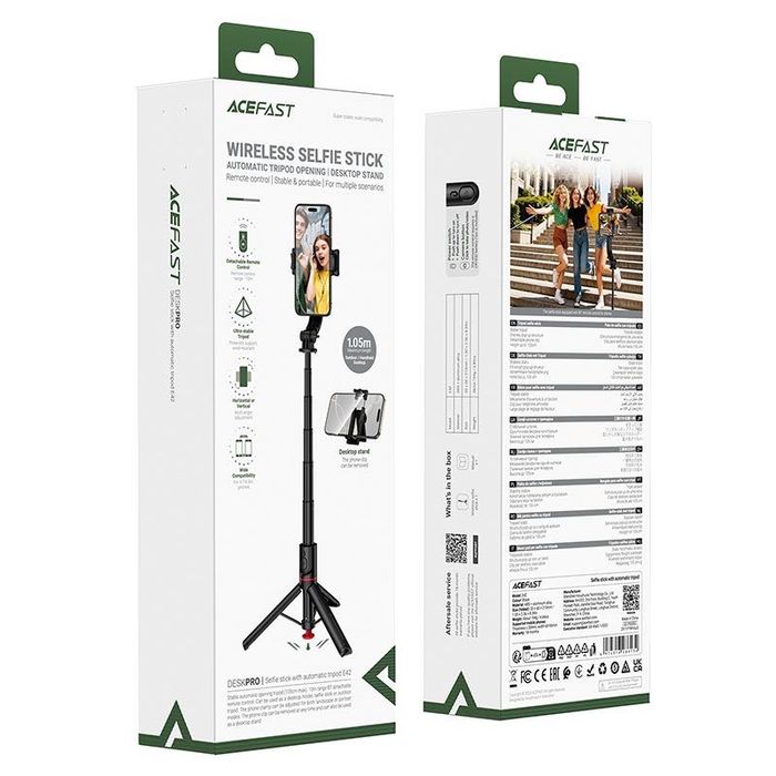 Селфі-монопод ACEFAST E42 штатив 1.05м Bluetooth пульт 10м