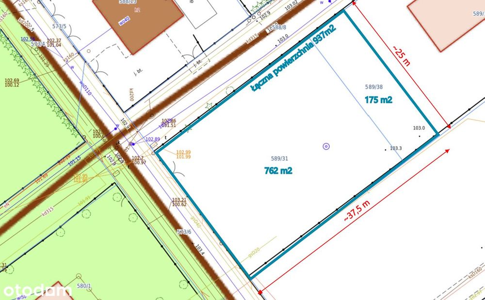 Nieruchomość gruntowa w Otrębusach - 937 m² - Widok 3