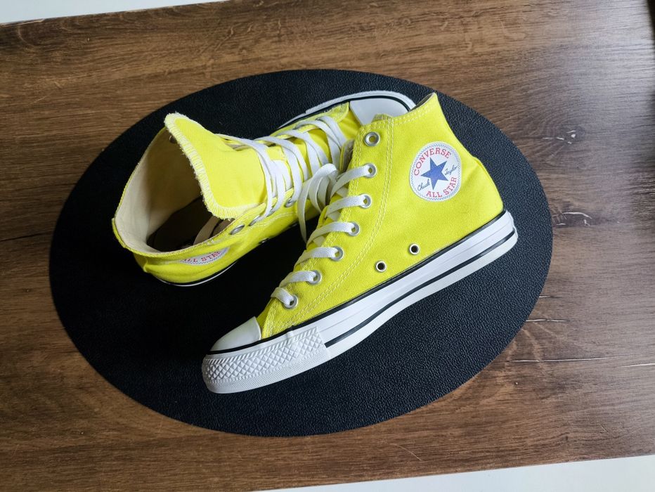 Trampki Converse Chuck Taylor All Star 38 24.5 cm żółte Hi Wysokie za kostkę