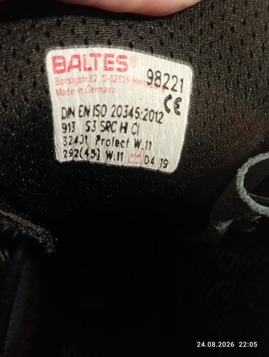 buty baltes rozmiar 45 wkladka 30 cm nowe