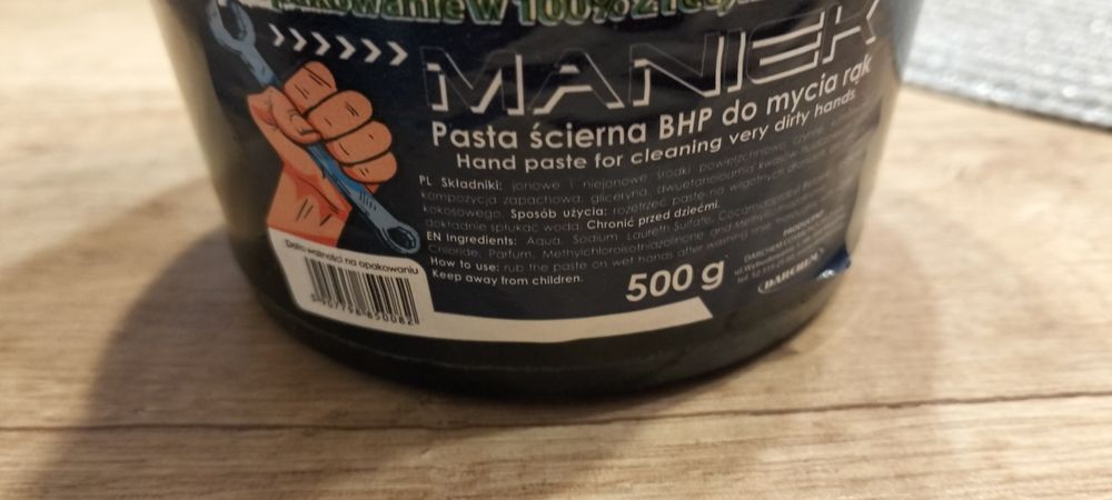 Pasta BHP do mycia że ścierniwem