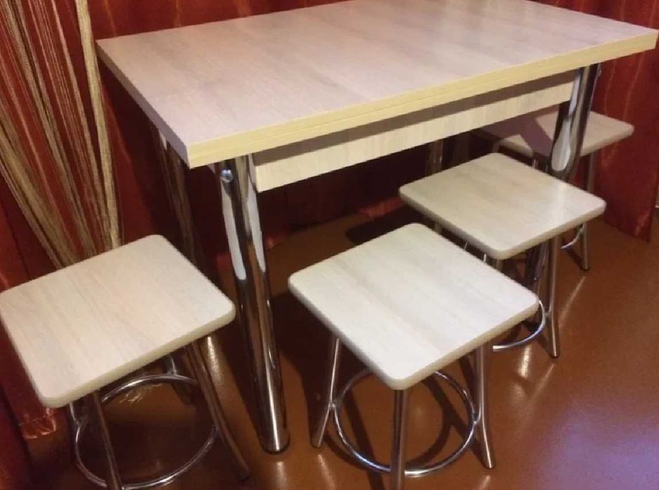 ГОТОВІ Кухоный роскладной стол Розкладний кухонний стіл металеві ніжки