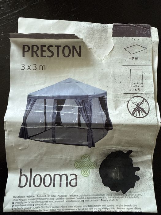 Pawilon Namiot 3x3 BLOOMA preston