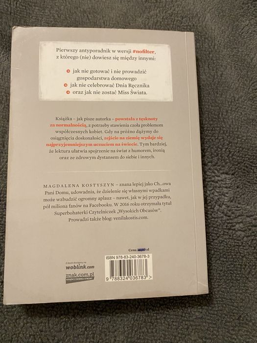 Książka “Chujowa Pani Domu” Magdalena Kostyszyn