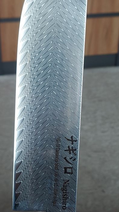 Японский кухонный нож Наикири VG10, ручка из дерева,  67 слоёв, подаро