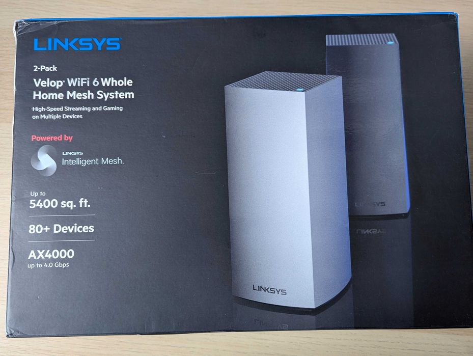 Роутер Mesh Linksys Velop MX4000 WiFi6 600+1200+2200 Мбит/с