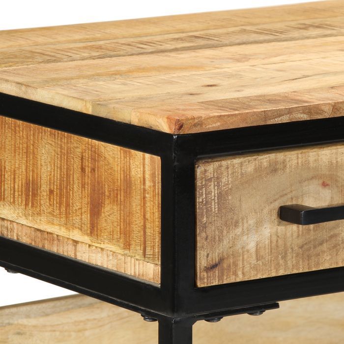 Vidaxl Biurko 100X50X75 Cm Z Litego Drewna Z Surowego Mango