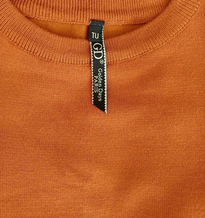 Camisola camel com mangas transparentes Golden Days