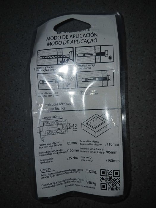 Bucha expansiva com parafuso M10x100