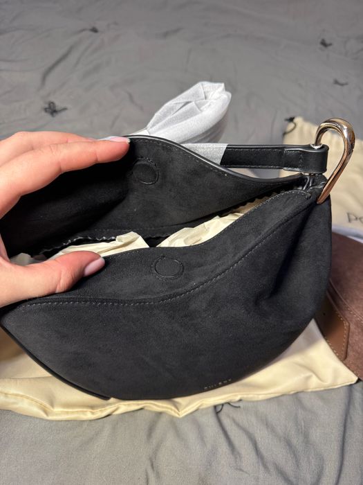 Polene сумка чорна , шоколадна | натуральна замша