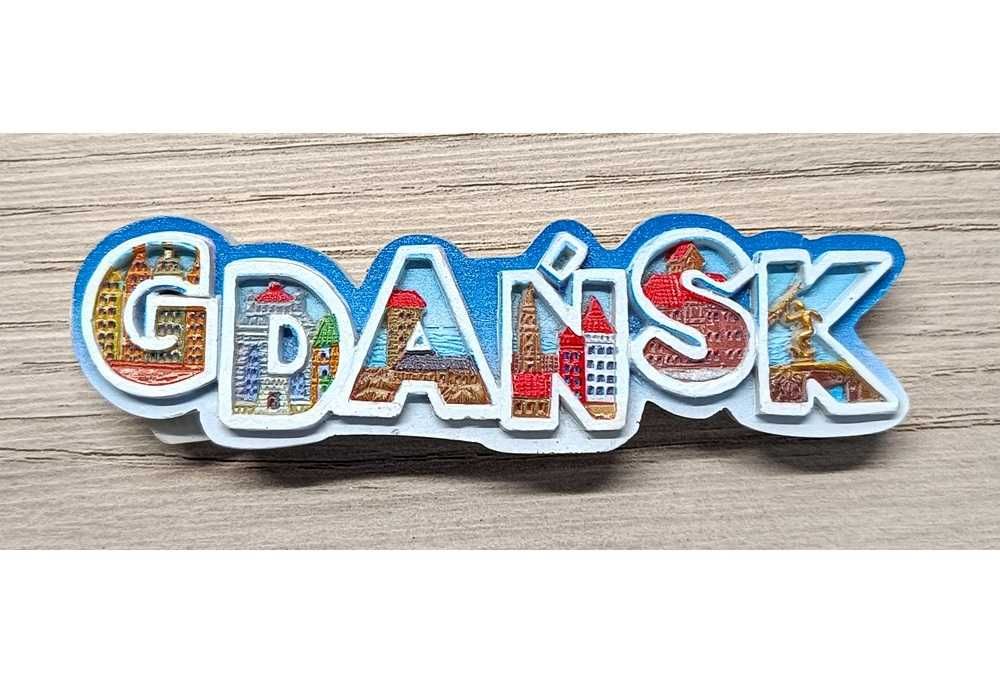 GDAŃSK NAPIS Magnes na lodówkę ceramiczny MD01
