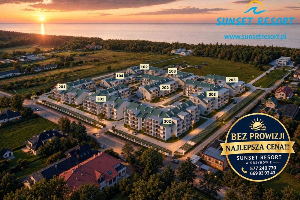 Sprzedaż apartamentów nad morzem SUNSET RESORT w Grzybowie