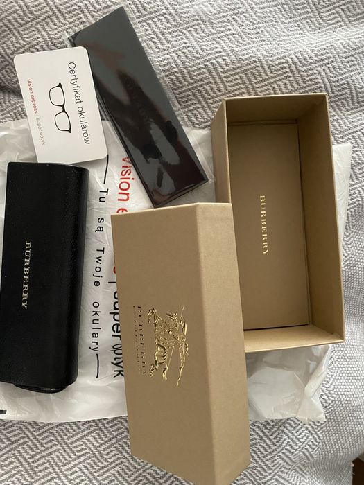 Okulary / oprawki - damskie Burberry jak nowe czarne kratka