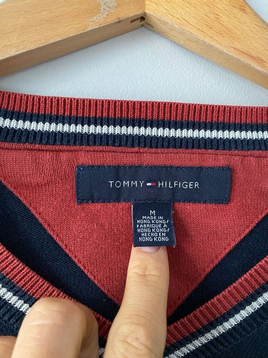 Sweter bawełniany granatowy Tommy Hilfiger rozm. M