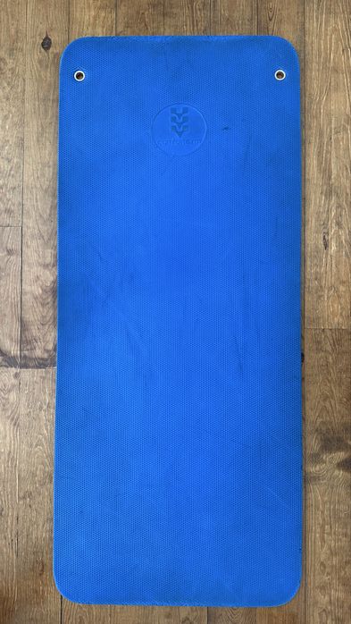 Tapete de Fitness / Ginástica Profissional com Ilhoses – Azul (Alta Densidade)