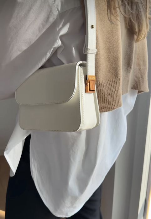 Нова!В білому кольорі!Сумка,сумочка через плече!