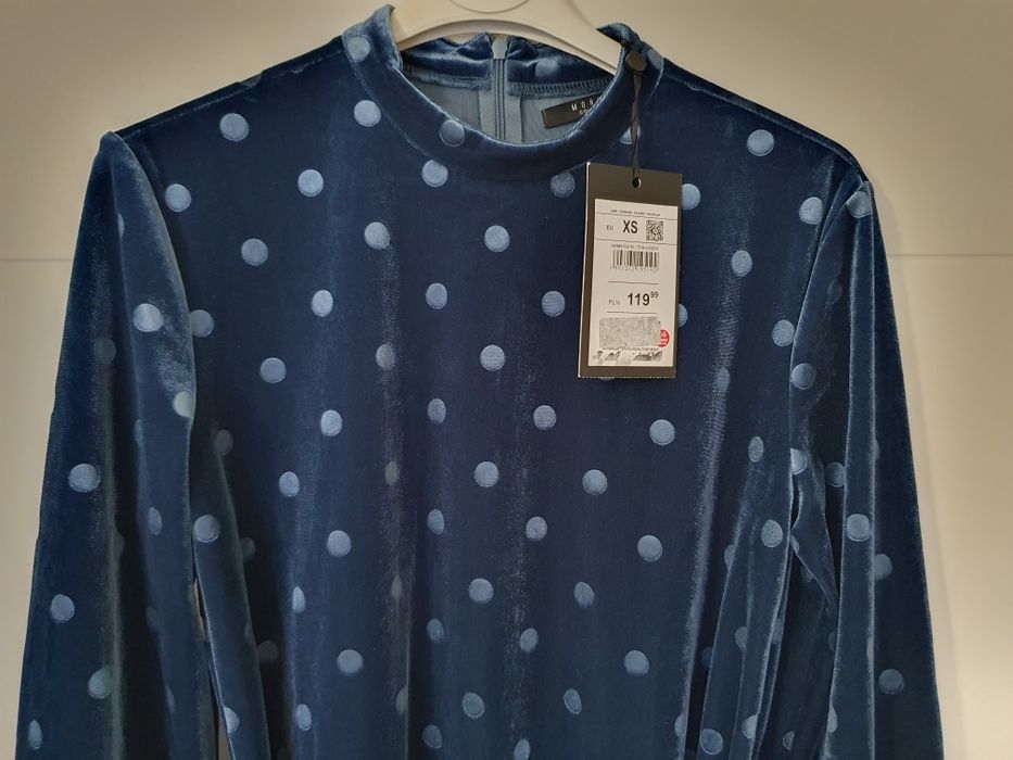 Nowa sukienka Mohito welurowa XS święta