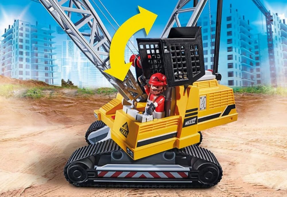 Koparka linowa z elementami konstrukcyjnymi Playmobil
