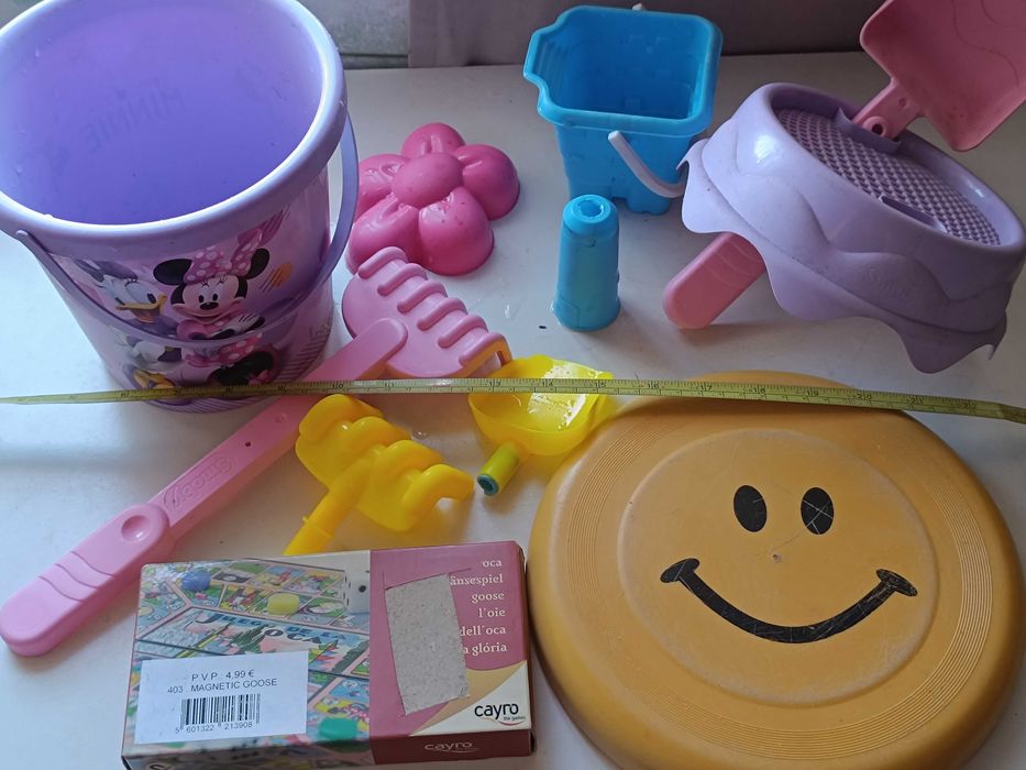 Balde de Praia, Pás, Formas e Jogos para a Praia