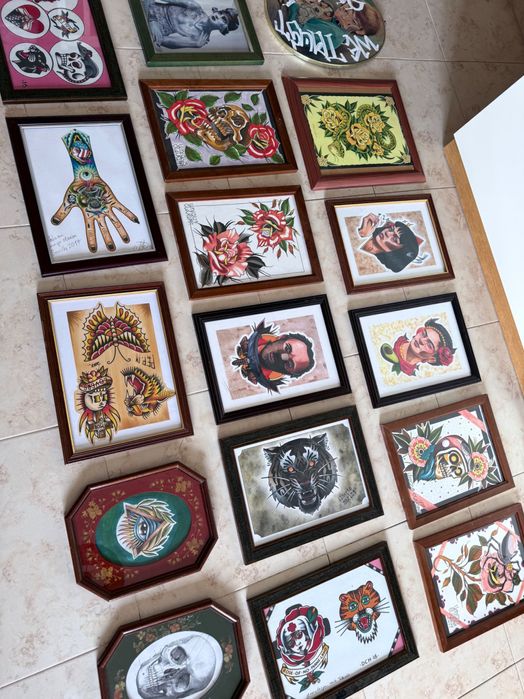 Molduras decorativas estilo tatuagem