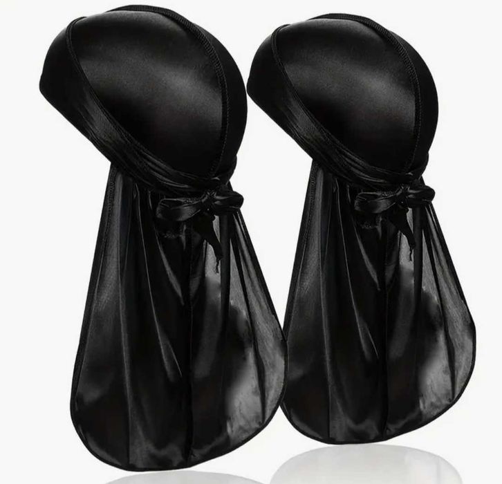 Chusta Durag bandana na głowę męski czarny