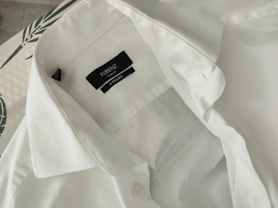 Męska biała elegancka koszula Kubenz Slim Fit Prime 37/38 176/182