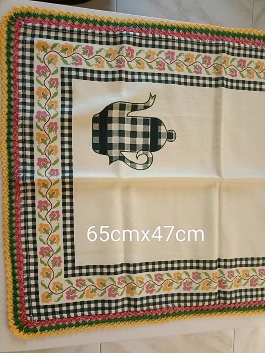 Pano de cozinha com crochet