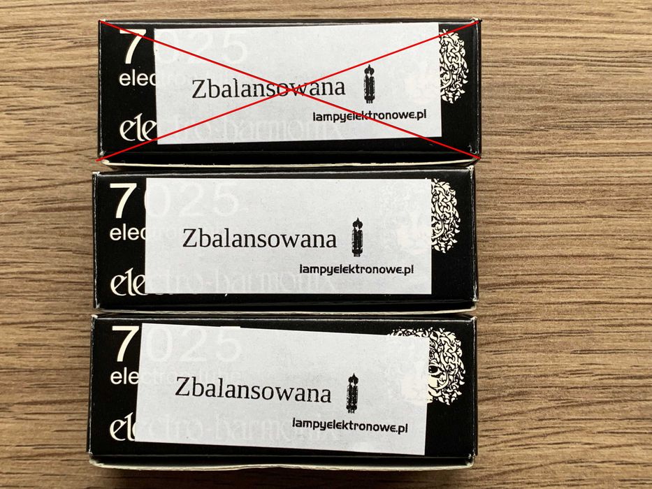 Dwie lampy elektroniczne Electro Harmonix 7025 EH (12AX7)