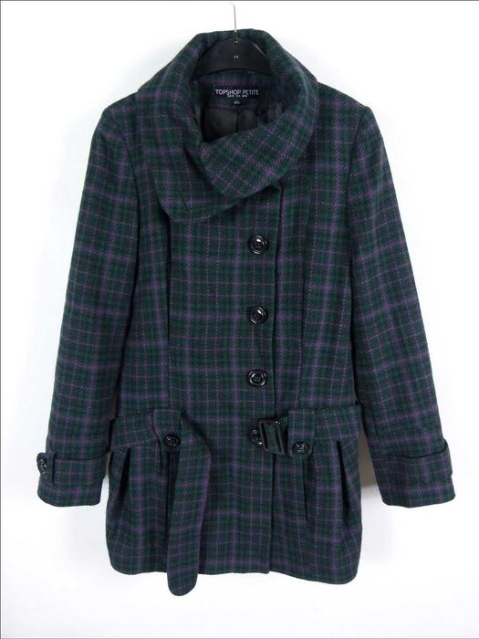 Topshop płaszczyk kurtka krata 10 / 36 petite