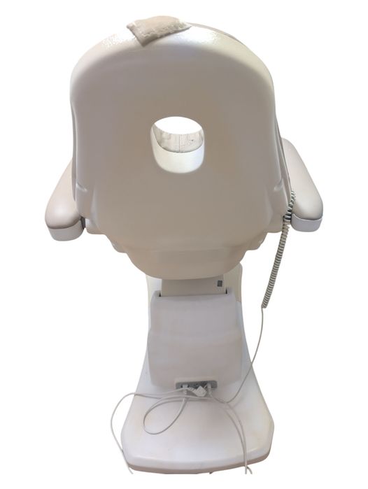 Fotel kosmetyczny elektryczny beżowy kosmetolog podolog pilot zabiegi