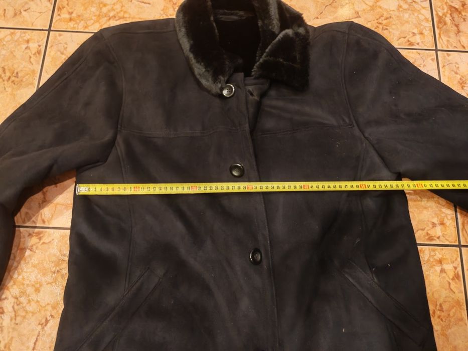 Kożuch męski, używany, granatowy