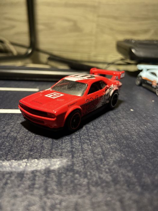 Dodge Challenger Drift car - Hotwheel - red - loose