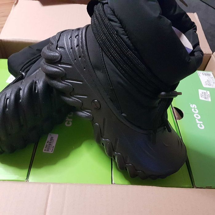 crocs echo boot termiczne buty zimowe śniegowce 41/42 black/black